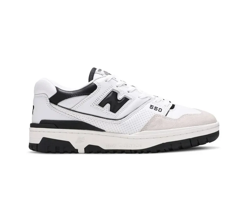 Низкие кроссовки New Balance 550 Sea Salt Black (Белый) Унисекс