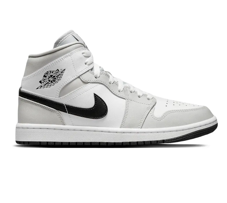 Air Jordan 1 Mid Grey Fog фото