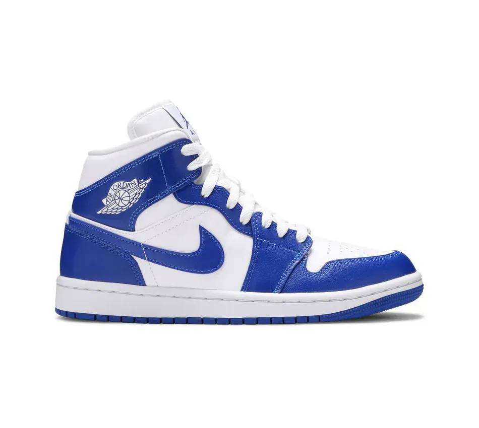 Jordan Air Jordan 1 MID 'Kentucky' Белый Голубой Jordan Air Jordan 1 MID 'Kentucky' Белый Голубой