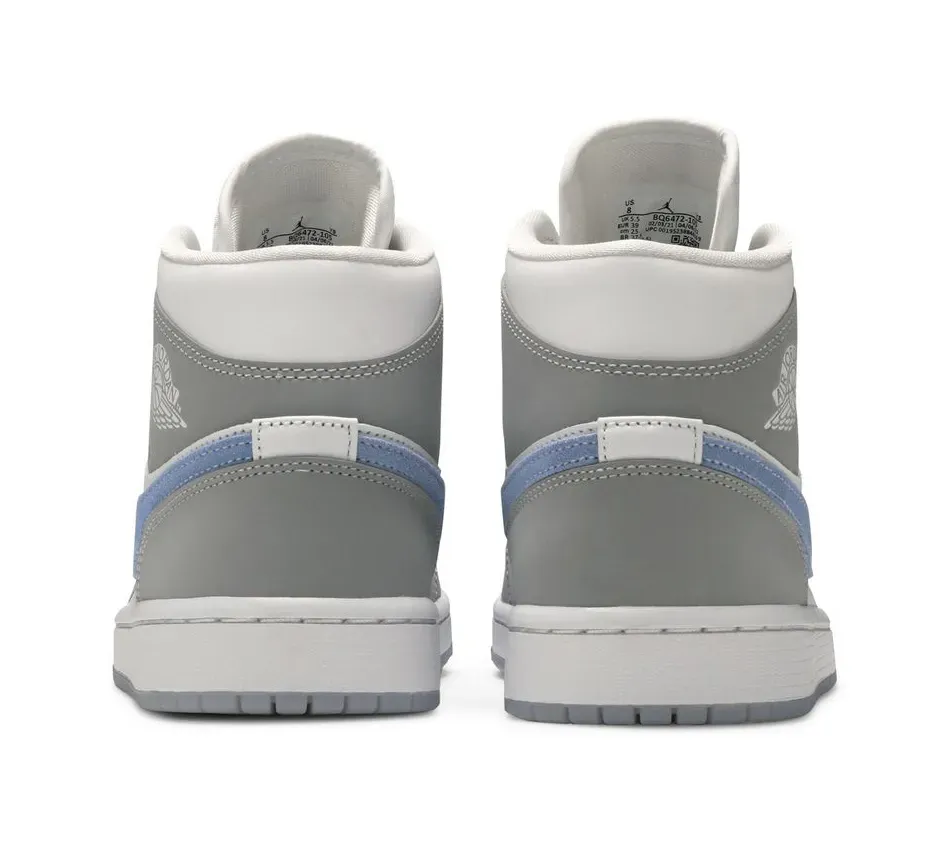 Air Jordan 1 Mid Wolf Grey Aluminum фото