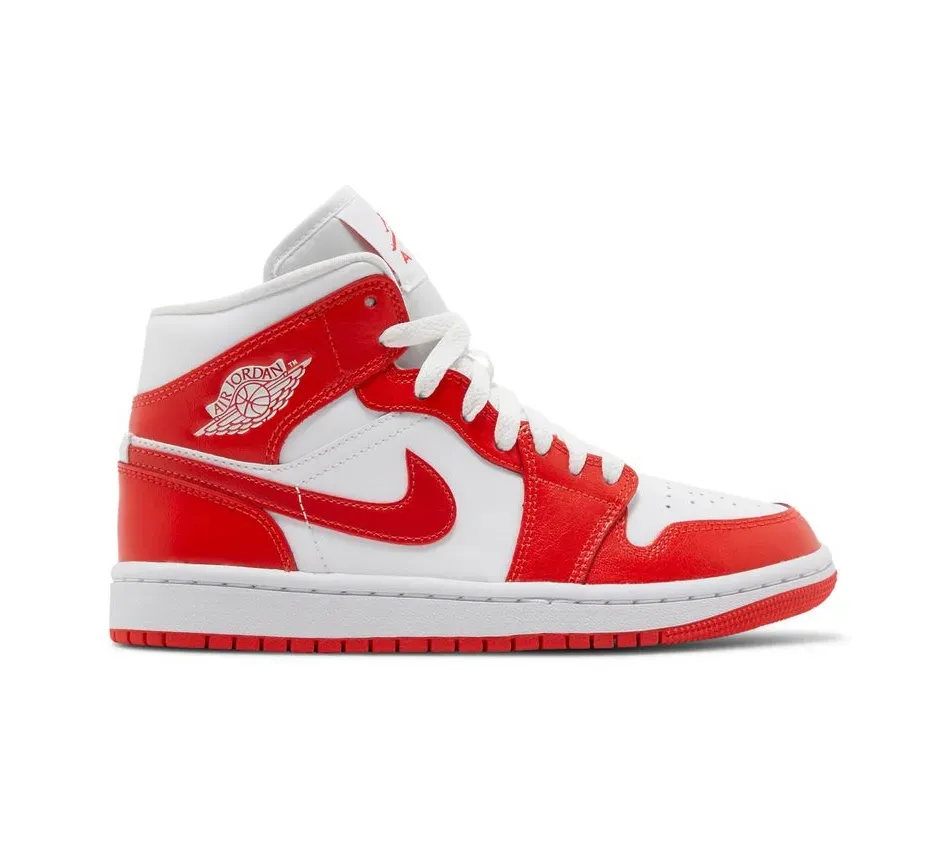 Air Jordan 1 Mid Habanero Red фото