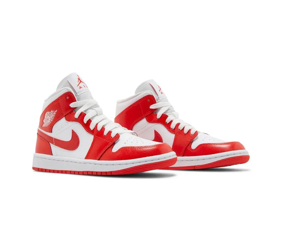 Air Jordan 1 Mid Habanero Red фото