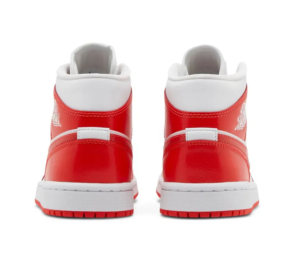Air Jordan 1 Mid Habanero Red фото