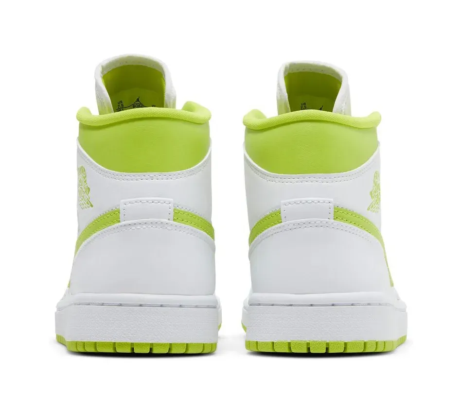 Air Jordan 1 Mid White Lime фото