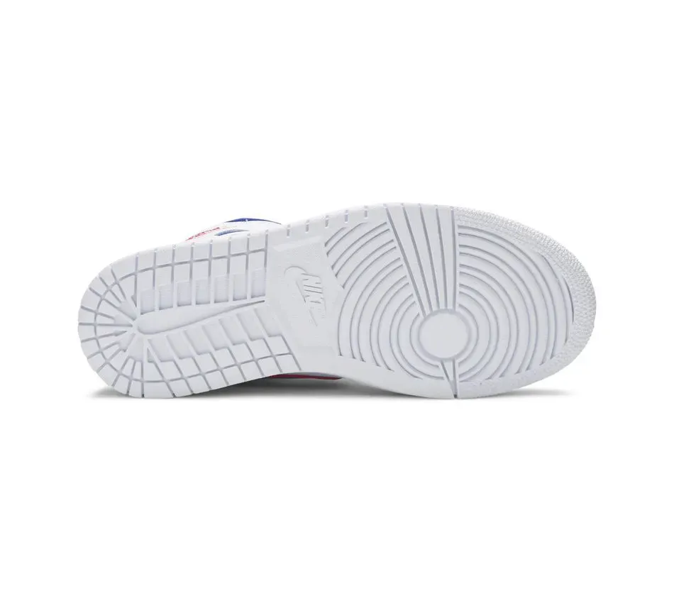 Air Jordan 1 Mid WMNS 1 Mid White 'Red Royal' (2020) фото