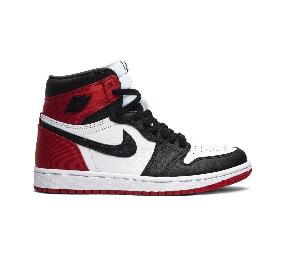Womens Nike AJ I 1 Retro High 'Satin Black Toe' (2019)
