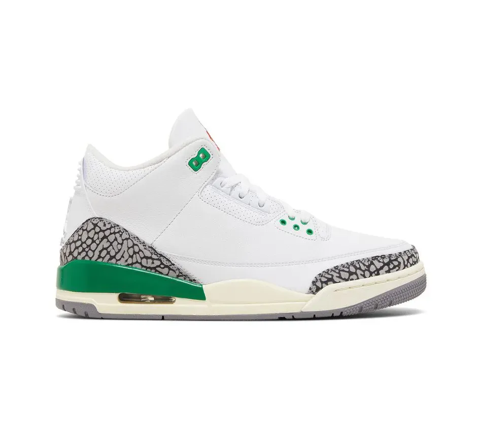 Высокие кроссовки Air Jordan Air Jordan 3 Retro Lucky Green (Белый) Мужские