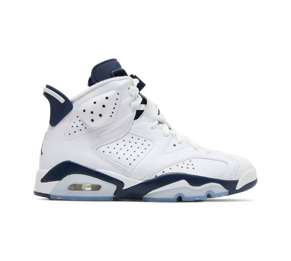 Высокие кроссовки Air Jordan 6 Midnight NAVY (Белый) Мужской