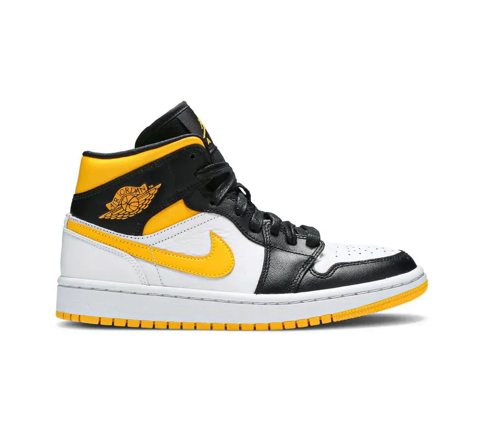 Air Jordan 1 Mid Laser Orange Black (2020) фото