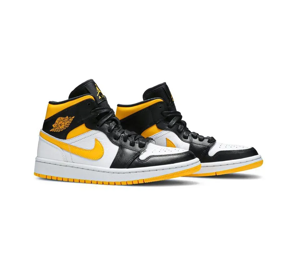 Air Jordan 1 Mid Laser Orange Black (2020) фото