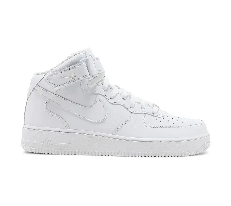 Высокие кроссовки Nike Air Force 1 Mid 07 Triple White (Белый) Унисекс