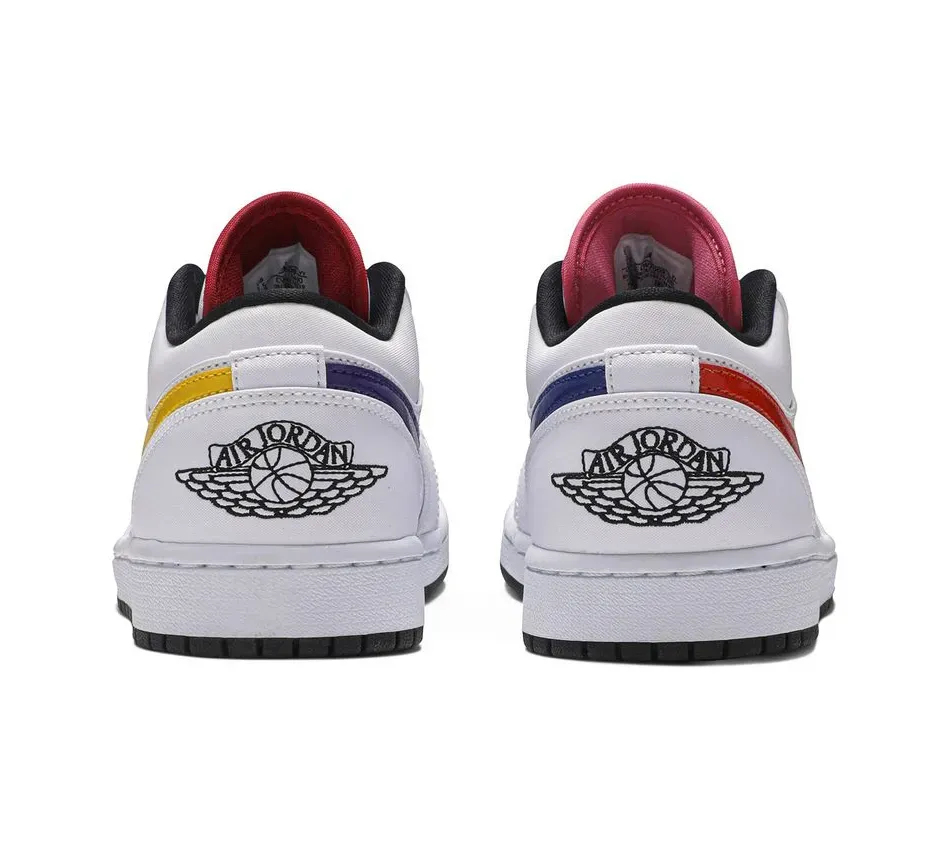 Air Jordan 1 Low White Multi-Color фото