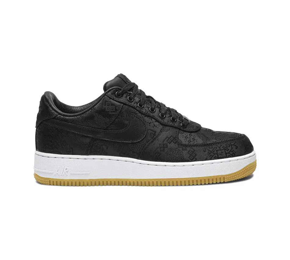 Air Force 1 Low CLOT x Fragment 1 Black Silk (2019) фото