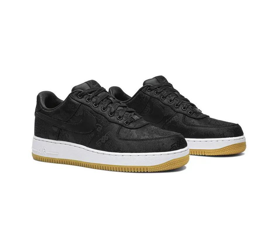 Air Force 1 Low CLOT x Fragment 1 Black Silk (2019) фото