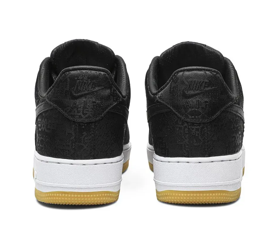 Air Force 1 Low CLOT x Fragment 1 Black Silk (2019) фото