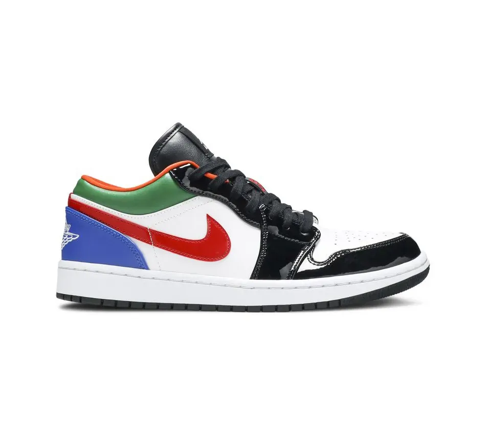 Air Jordan 1 Low Multi-Color Black Toe (2020) фото