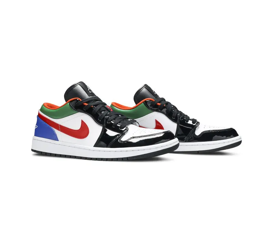 Air Jordan 1 Low Multi-Color Black Toe (2020) фото