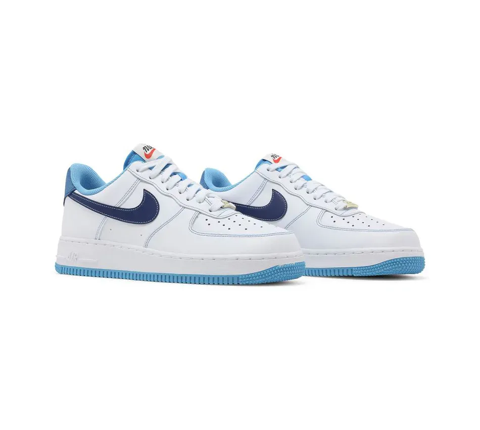 Air Force 1 Low 07 First Use White University Blue фото