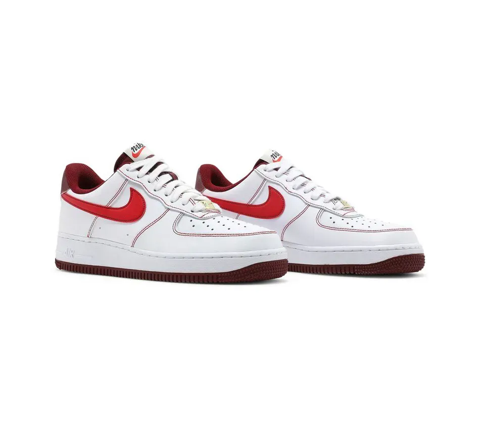 Air Force 1 Low 07 White University Red фото