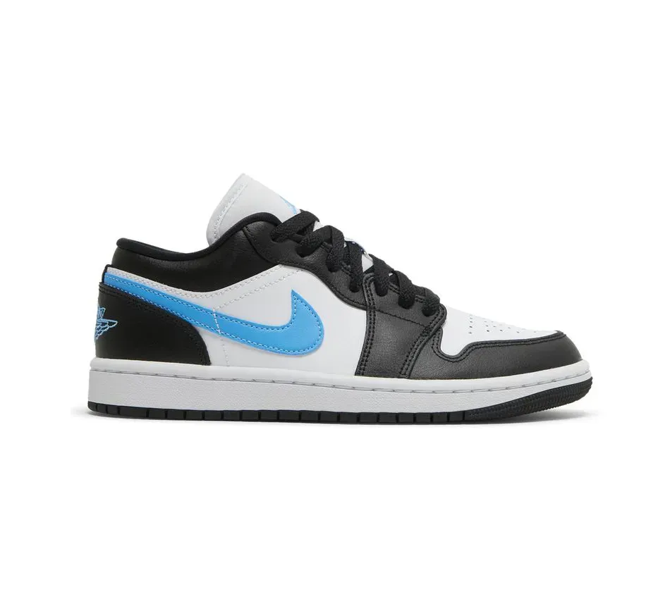 Air Jordan 1 Low Black University Blue фото