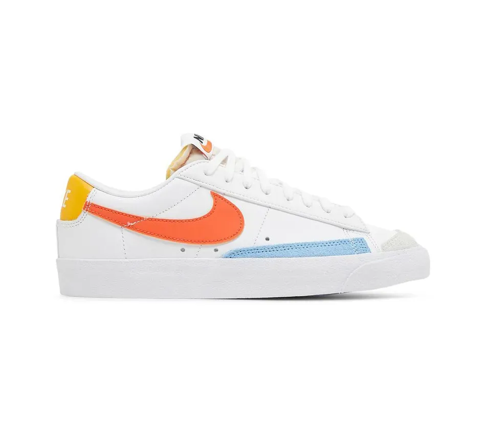 Низкие кроссовки Nike Blazer Low'77 White Orange (Белый) Унисекс