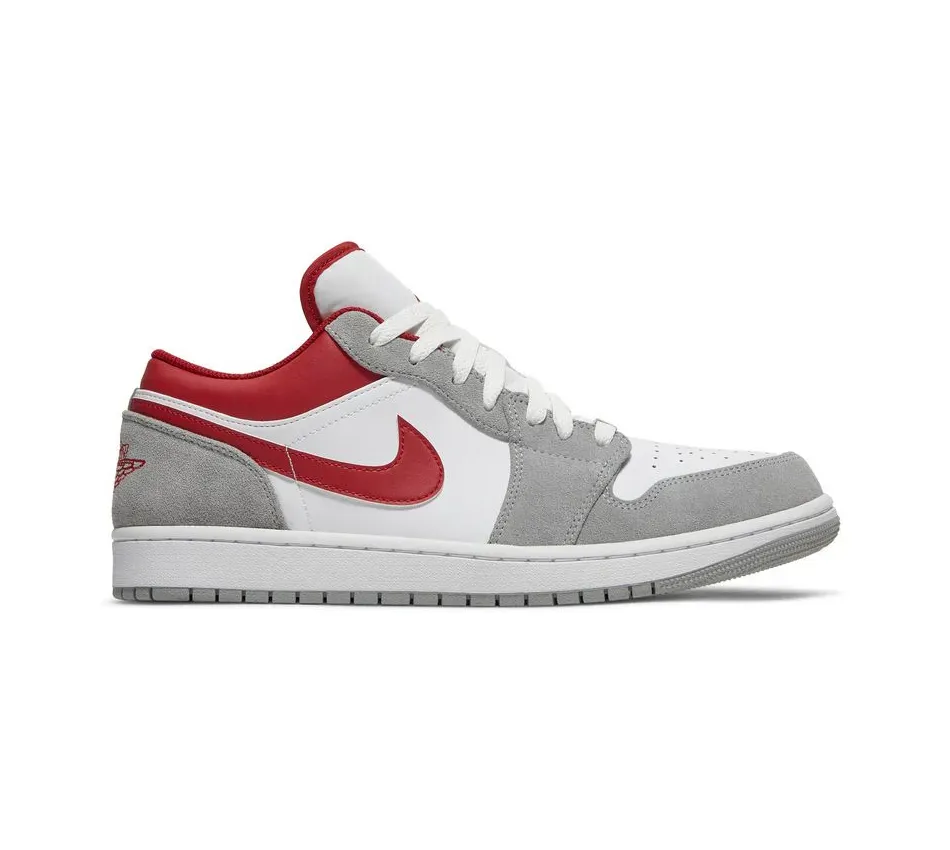 Air Jordan 1 Low Light Smoke Grey Gym Red фото