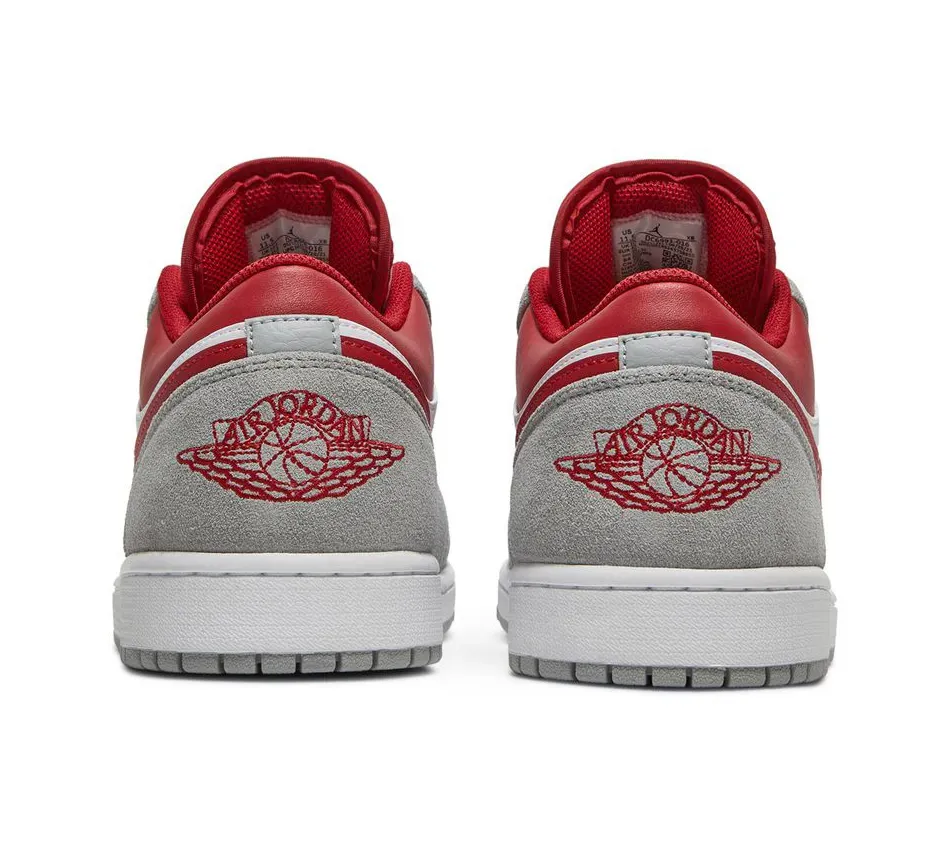 Air Jordan 1 Low Light Smoke Grey Gym Red фото