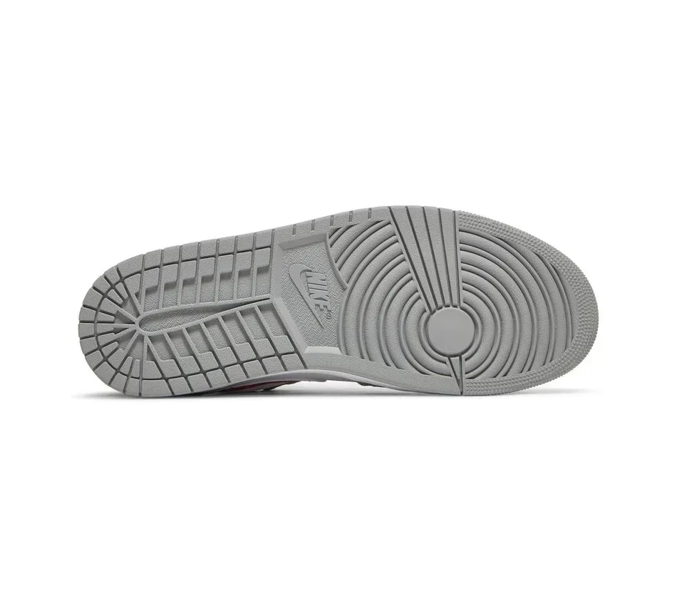 Air Jordan 1 Low Light Smoke Grey Gym Red фото