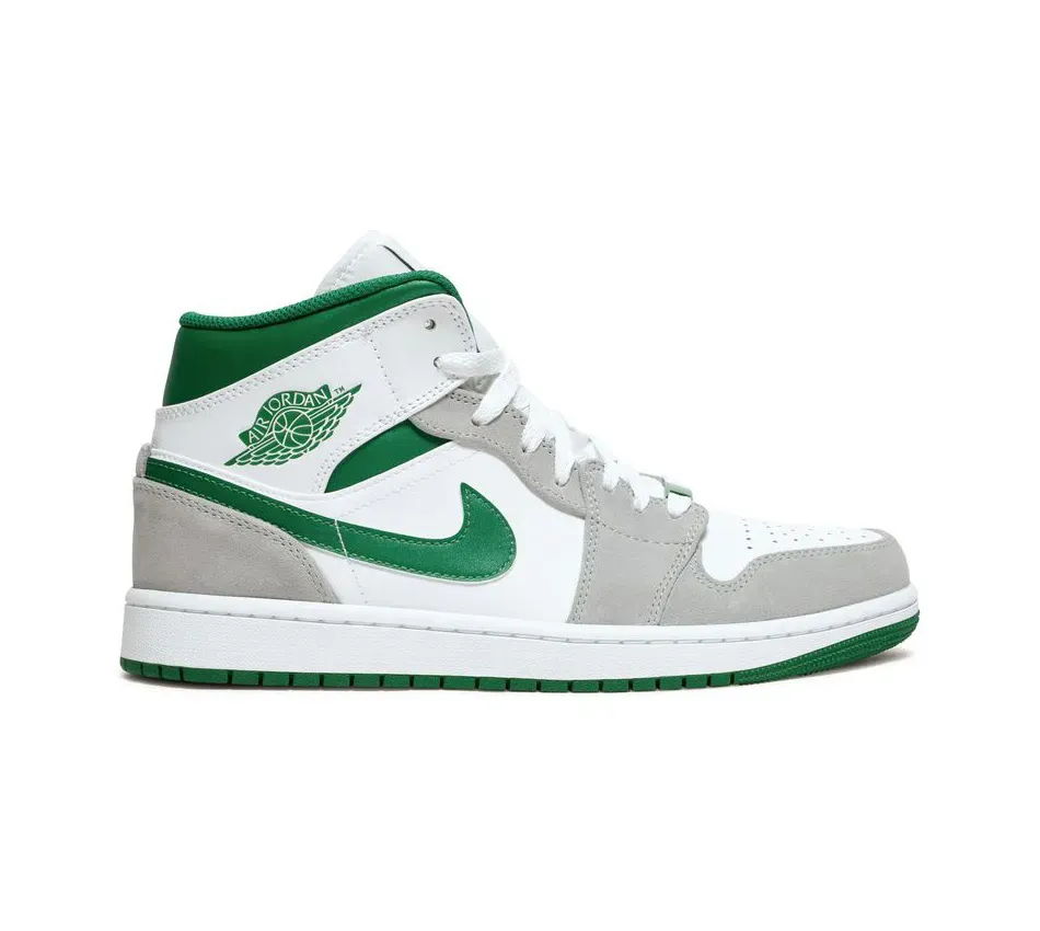 Air Jordan 1 Mid SE Grey Pine Green фото