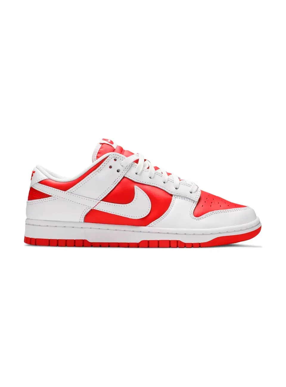 Dunk Low White University Red фото