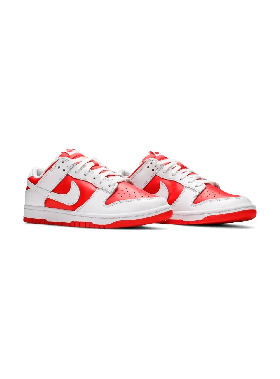 Dunk Low White University Red фото
