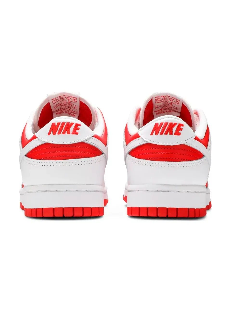 Dunk Low White University Red фото