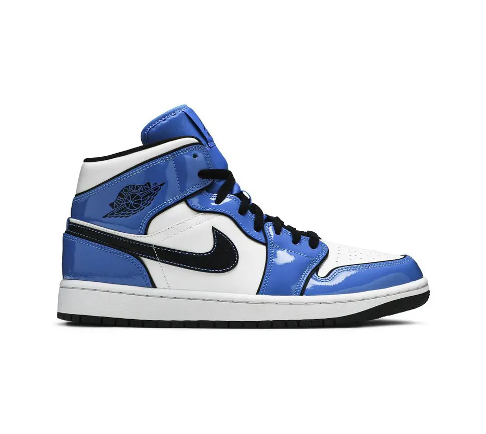 Air Jordan 1 Mid Signal Blue фото