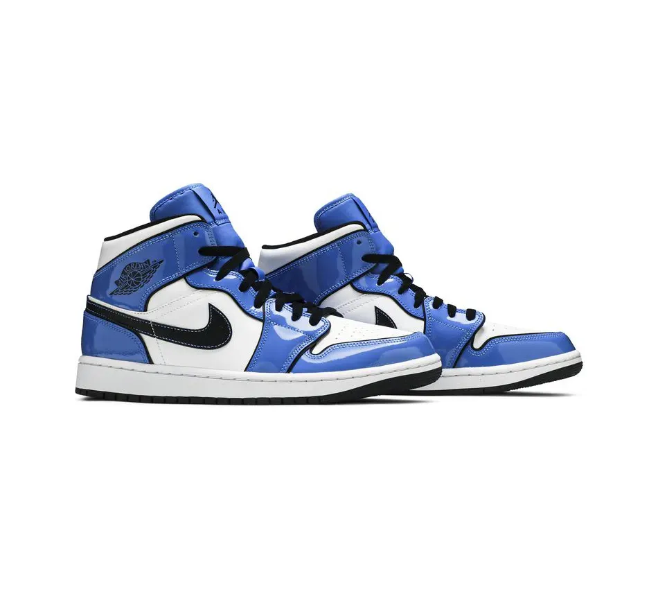 Air Jordan 1 Mid Signal Blue фото