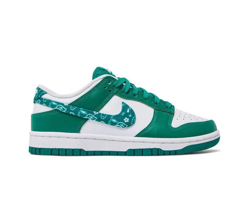 Низкие кроссовки Nike Dunk Low Wmns Green Paisley (Зеленый) Унисекс