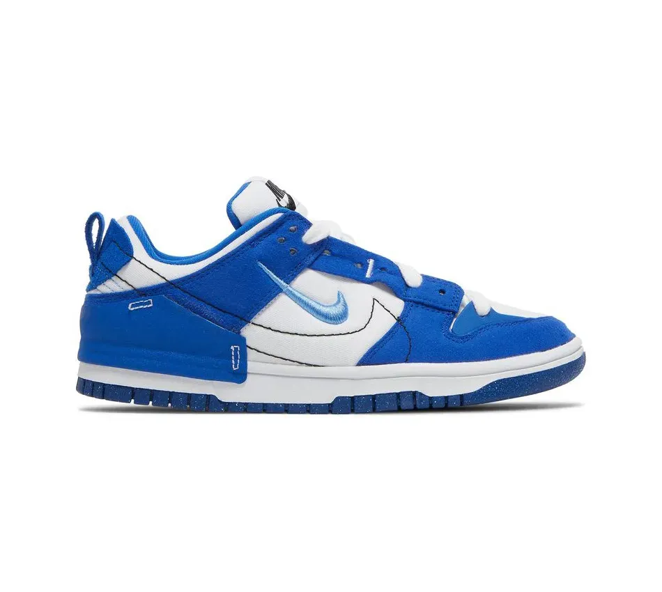 Dunk Low White Hyper Royal фото