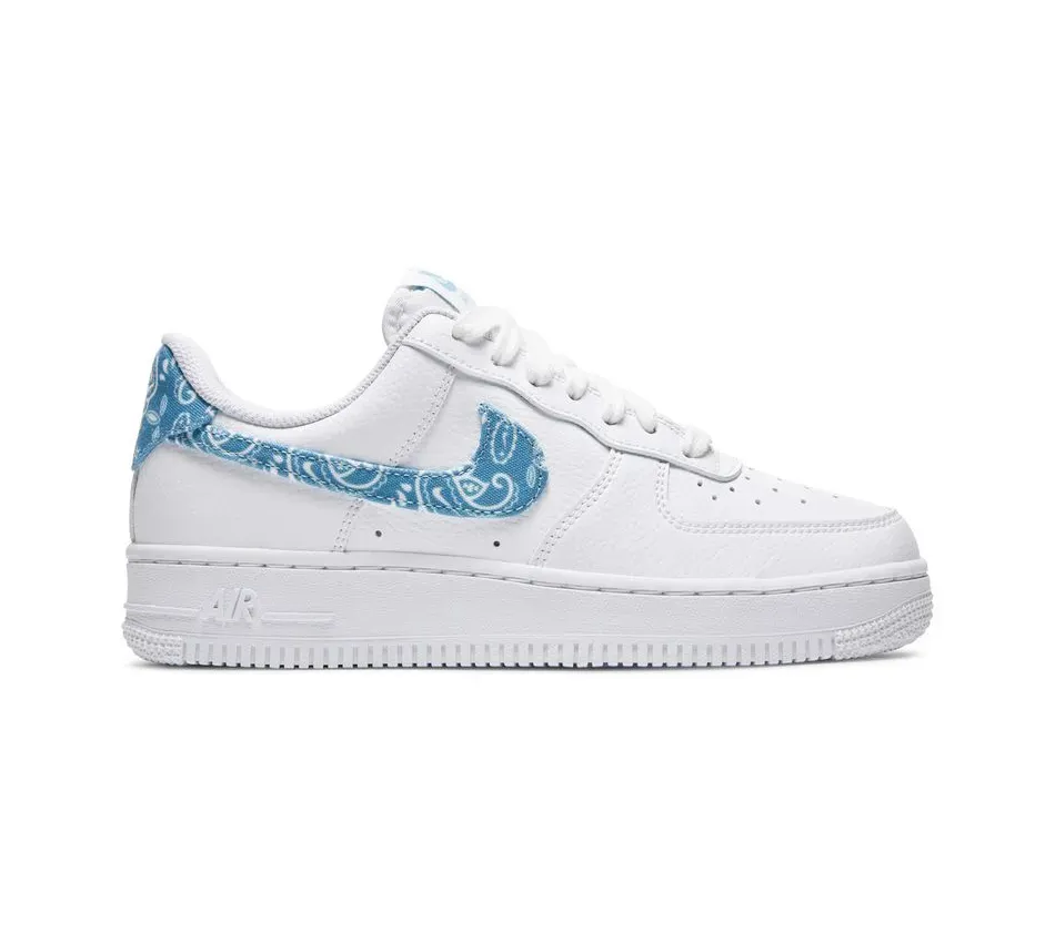 Низкие кроссовки Nike Air Force 1 Low Essentials Blue Paisley (Белый) Унисекс