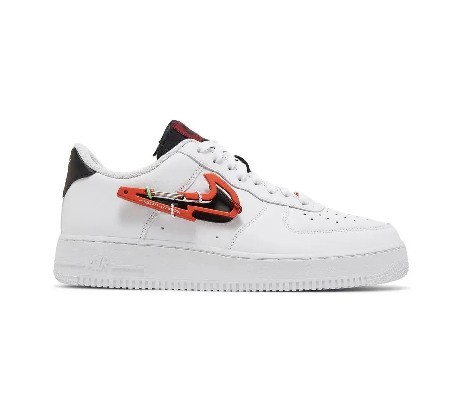 Низкие кроссовки Nike Air Force 1 Low Carabiner-White Habanero Red (2007) Premium (Белый) Унисекс