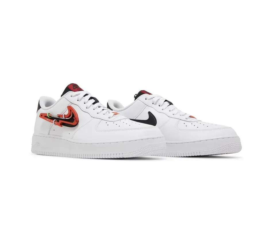 Air Force 1 Low Carabiner-White Habanero Red (2007) Premium фото