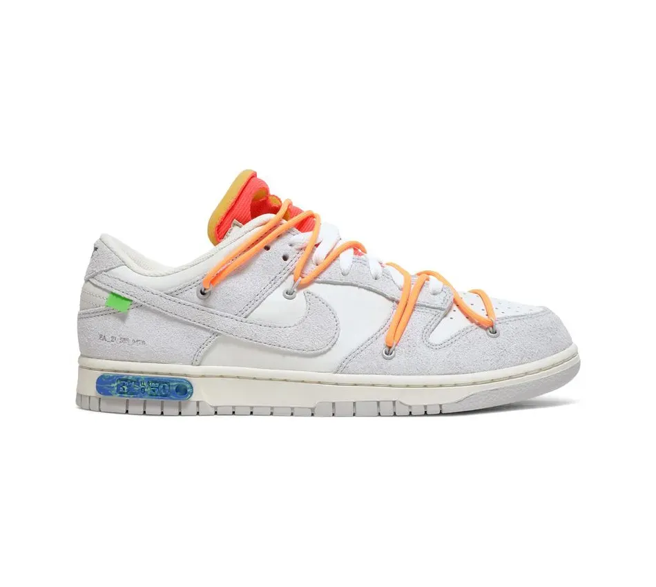 Кроссовки Nike Off White X Dunk Low Lot 31 Of 50 (Серый) Унисекс