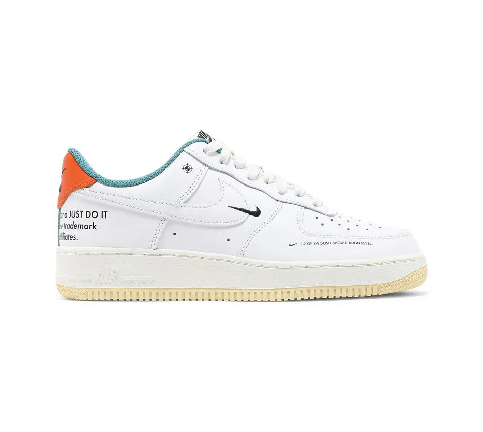 Nike Air Force 1 Low Top Skateboard Кроссовки Мужские Белый Зеленый Оранжевый