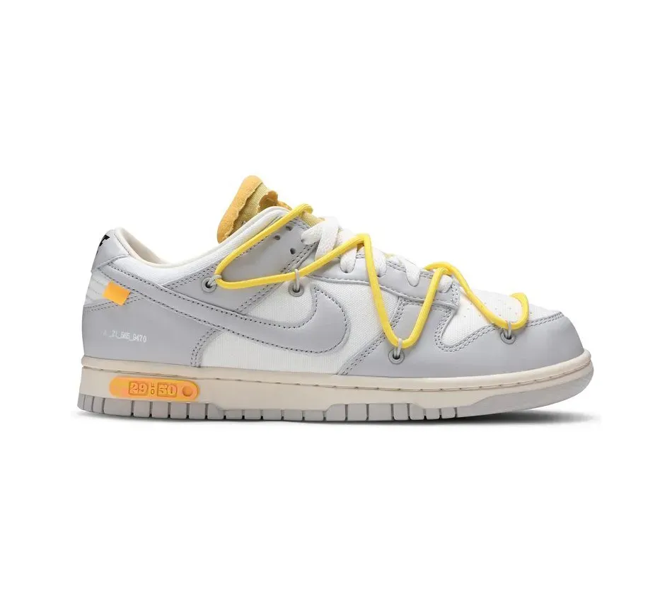 Кроссовки Nike Off White X Dunk Low Lot 29 Of 50 (Серый) Унисекс