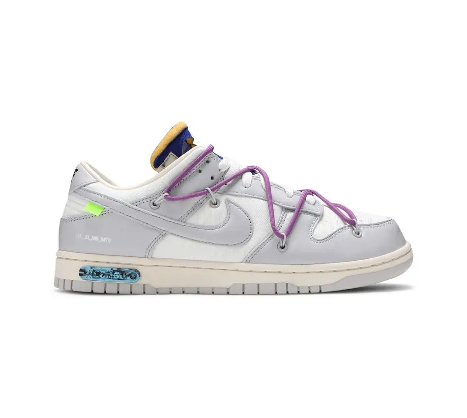 Кроссовки Nike Off White X Dunk Low Lot 48 Of 50 (Серый) Унисекс
