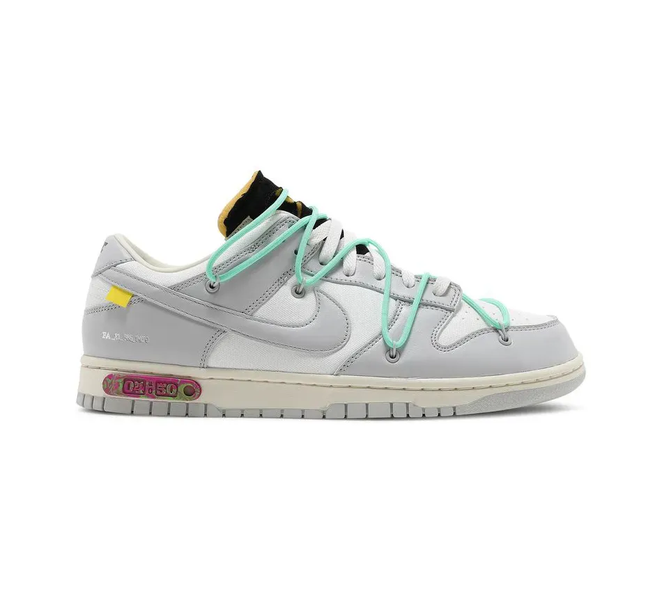 Кроссовки Nike Off White X Dunk Low Lot 04 Of 50 (Серый) Унисекс
