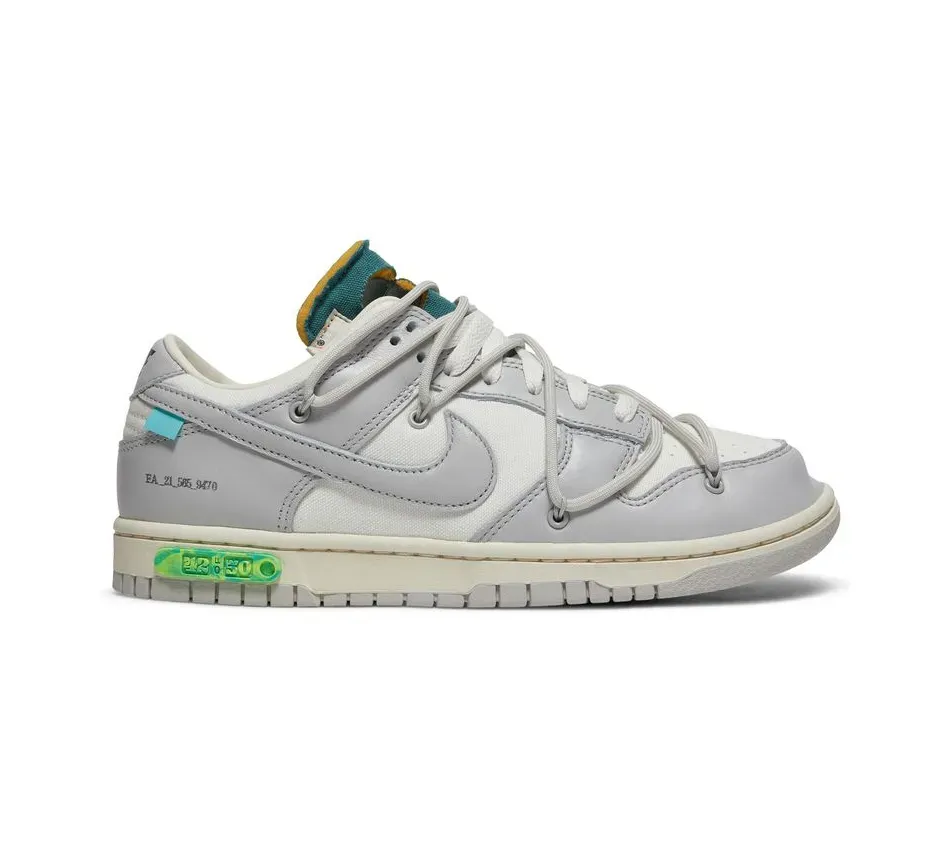 Кроссовки Nike Off White X Dunk Low Lot 42 Of 50 (Серый) Унисекс