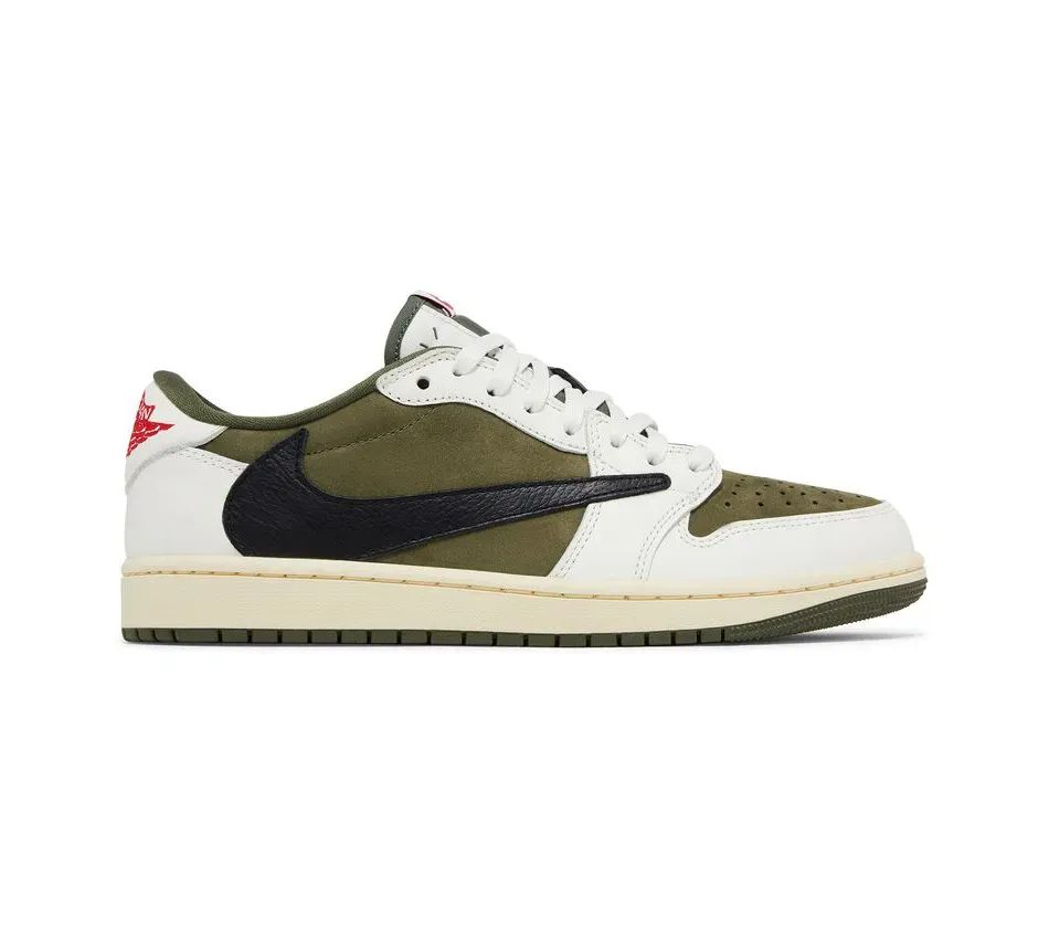 Air Jordan 1 Low X Travis Scott SP Medium Olive фото