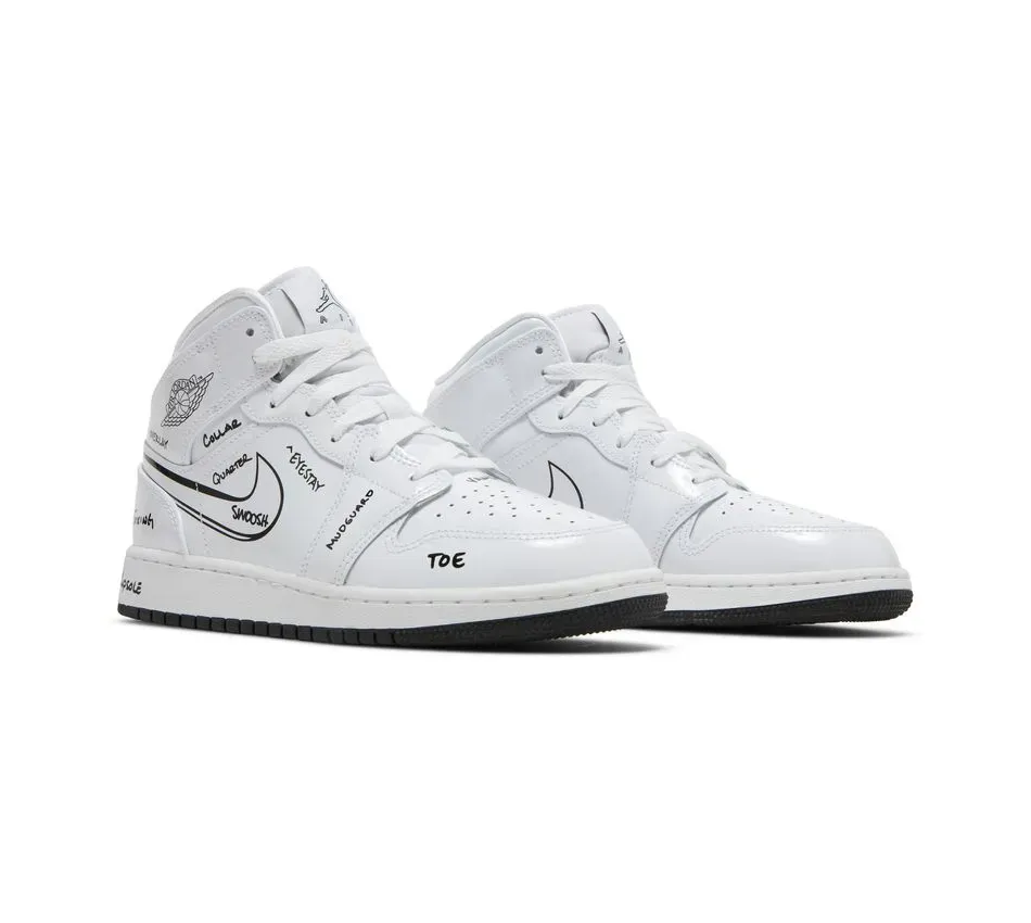 Air Jordan 1 Mid GS Schematic фото