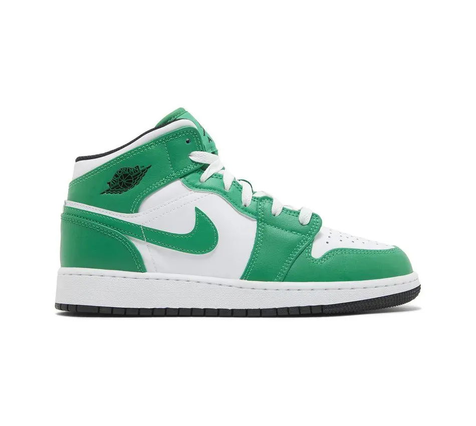 Air Jordan 1 Mid GS Lucky Green фото