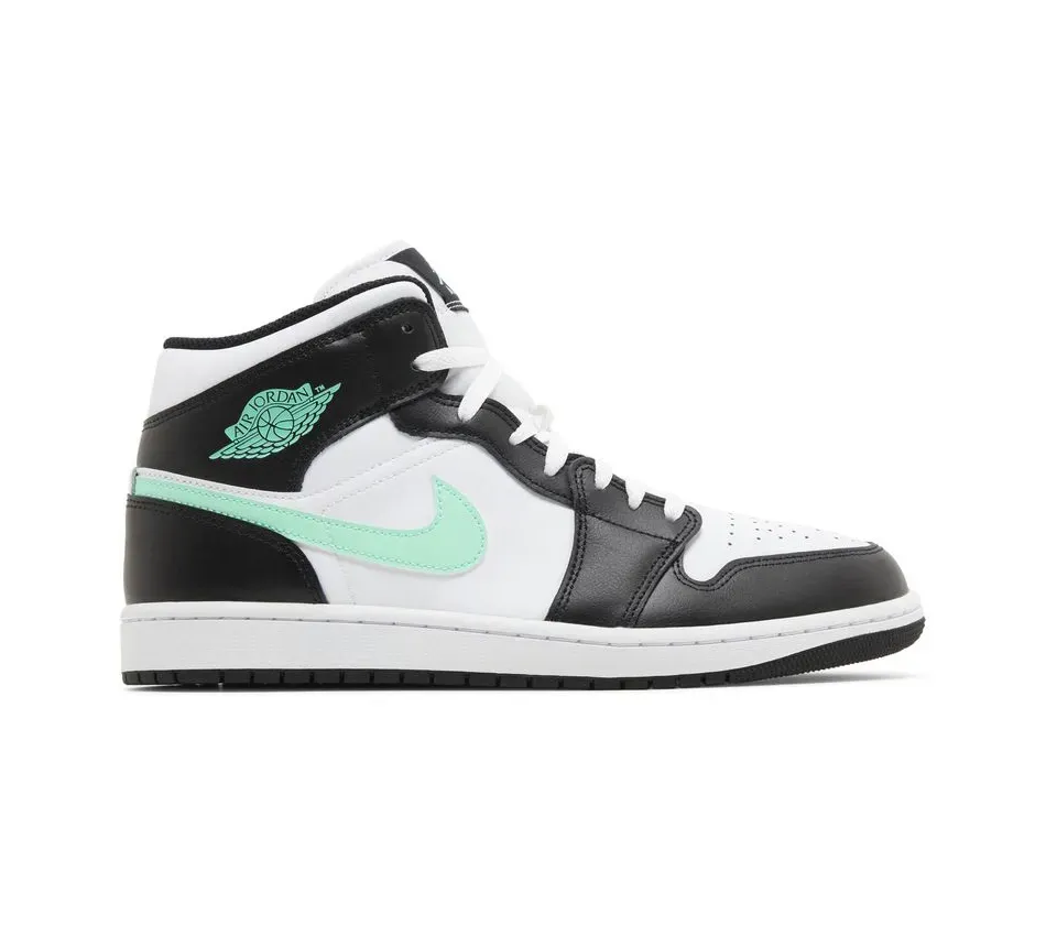 Air Jordan 1 Mid Green Glow фото