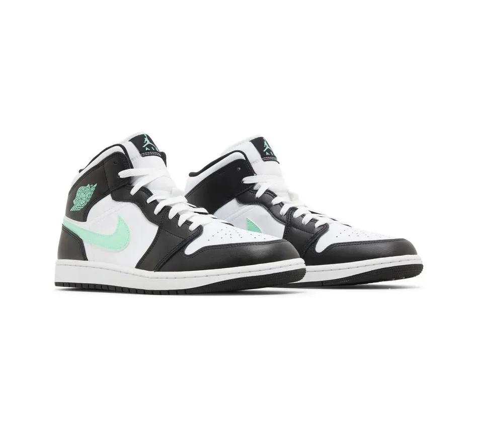 Air Jordan 1 Mid Green Glow фото